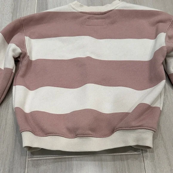 Zara 3T Minnie Mouse Striped Sweatshirt Pink and White - Picture 10 of 10